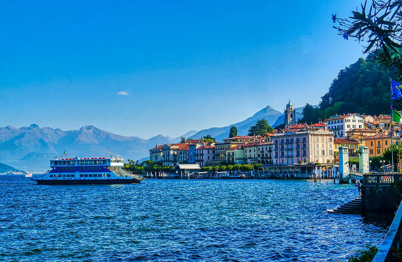 Ferry on Lake Como off Bellagio.