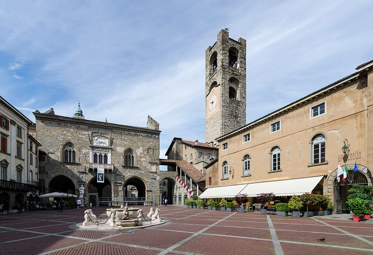 Piazza Vecchia in Bergamo.