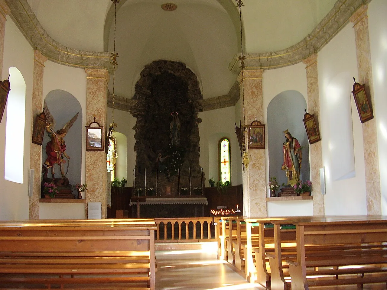 Church interior near Cortina d'Ampezzo.