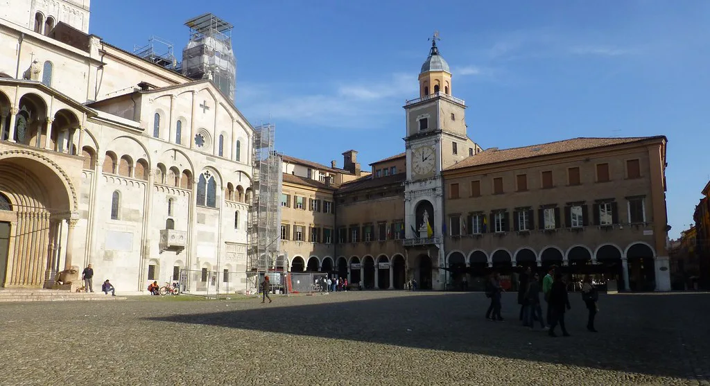 Piazza Grande and the cathedral in Modena.