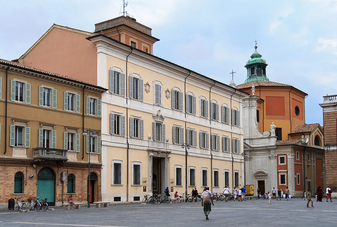 Buildings on Piazza del Popolo in Ravenna.