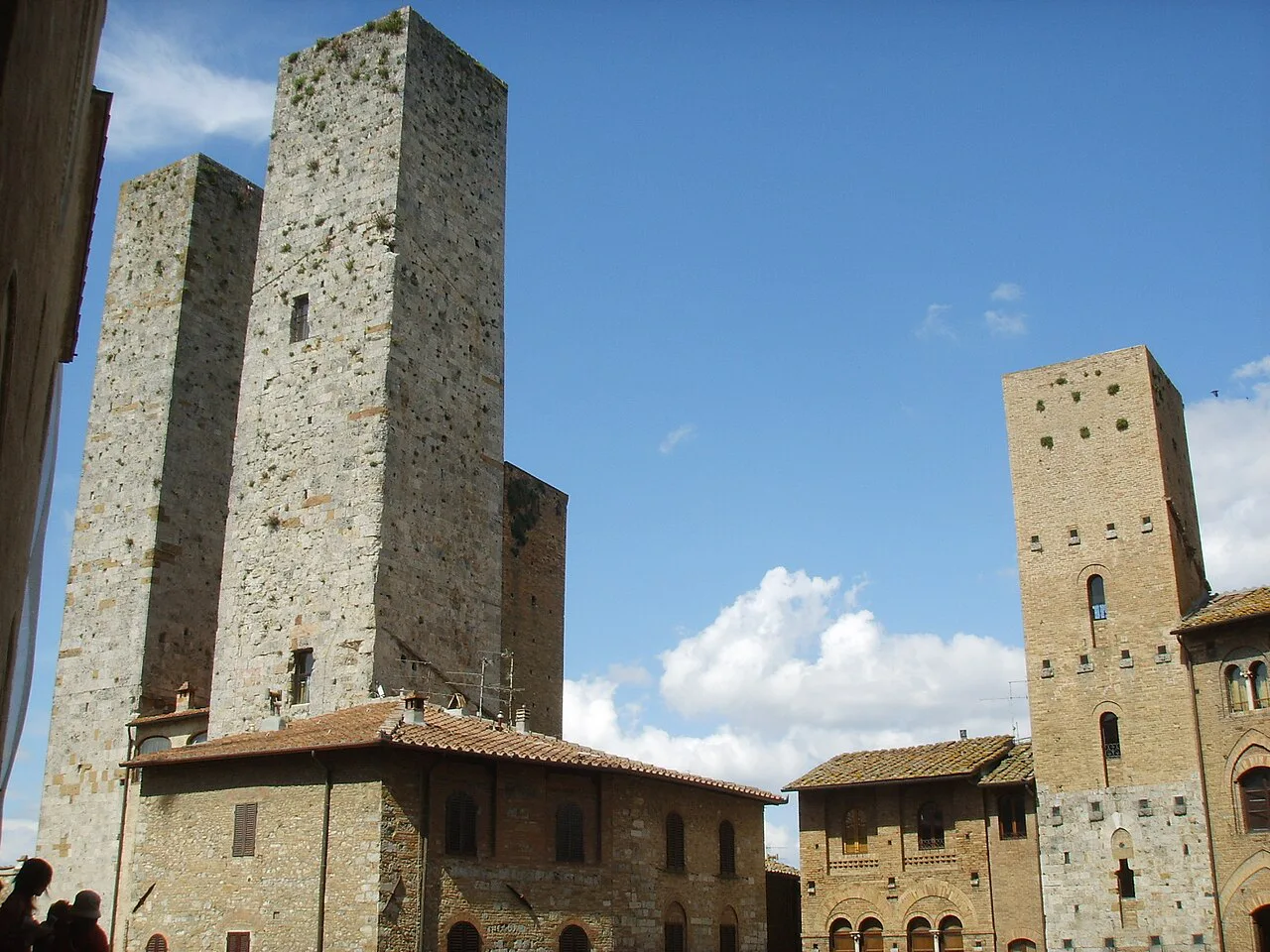 Medieval towers on Piazza del Duomo, San Gimignano.