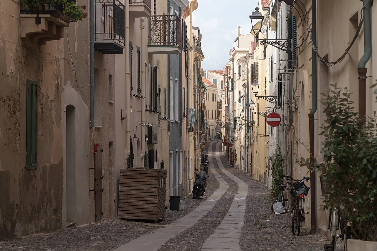 Street in Alghero's old town.