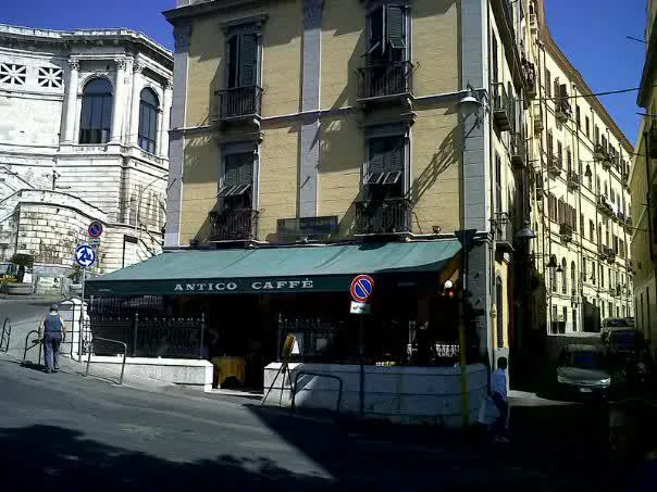 Café terrace on a Cagliari street.