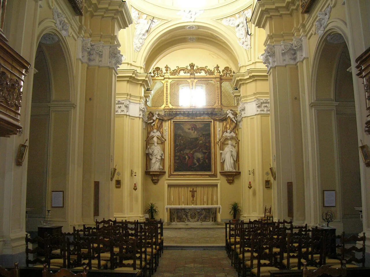 A side chapel in a church in Sorrento.