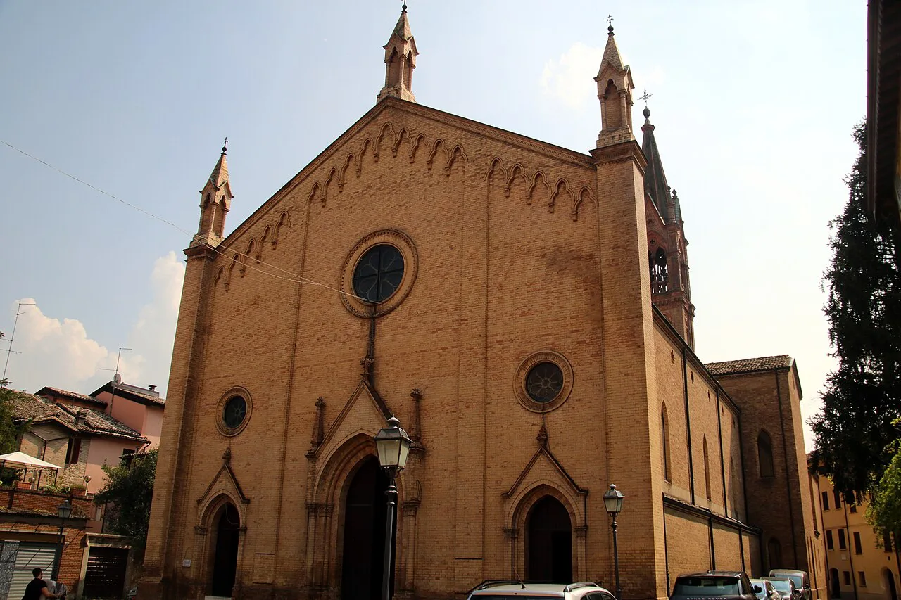 Brick church in Castelvetro di Modena.