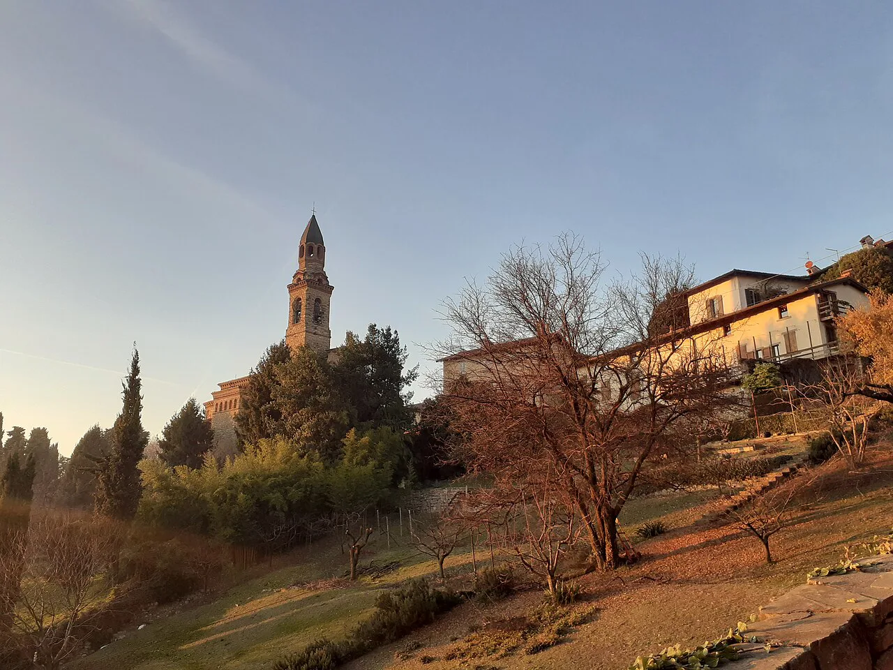 Hillside church in Bergamo.