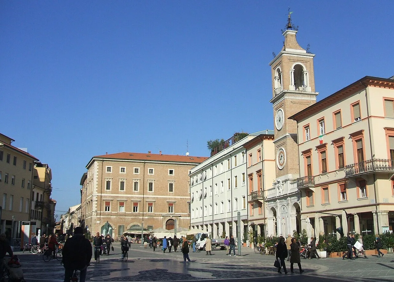 Piazza Tre Martiri in Rimini.
