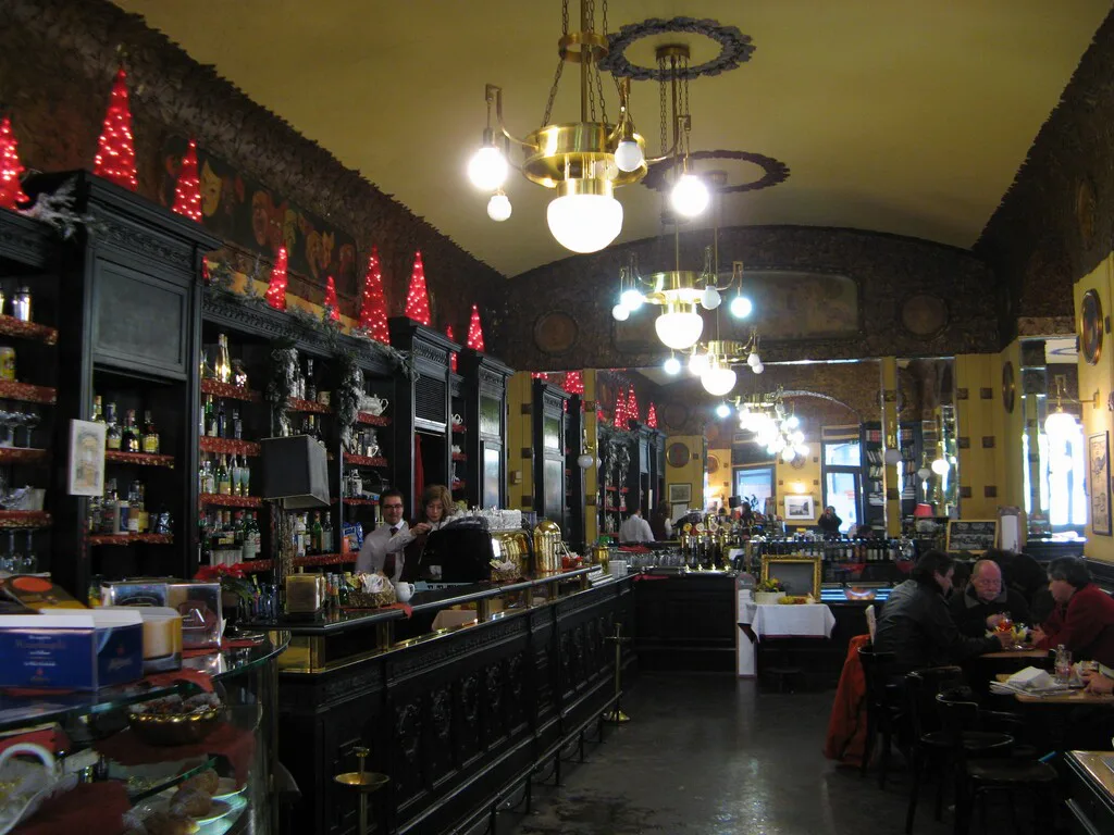 Caffè San Marco counter in Trieste.