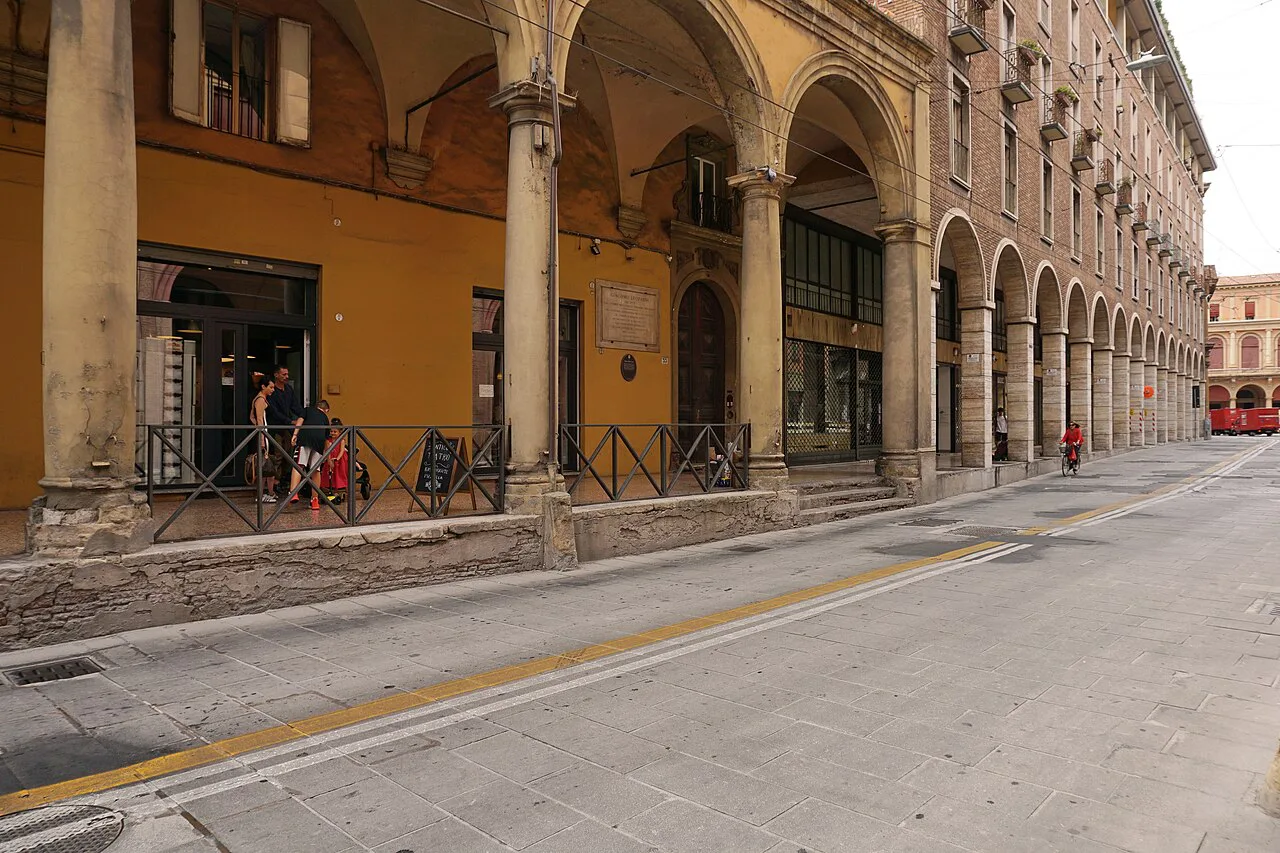 Porticoes on Via Santo Stefano in Bologna.