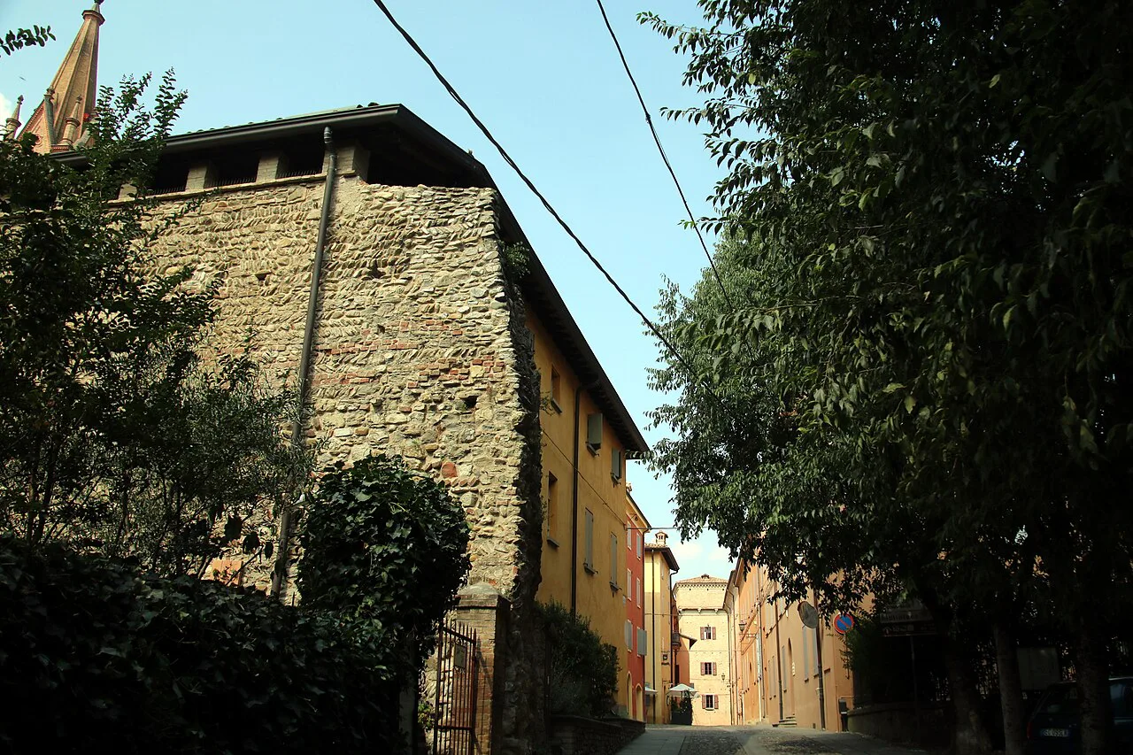 Old town walls in Castelvetro di Modena.