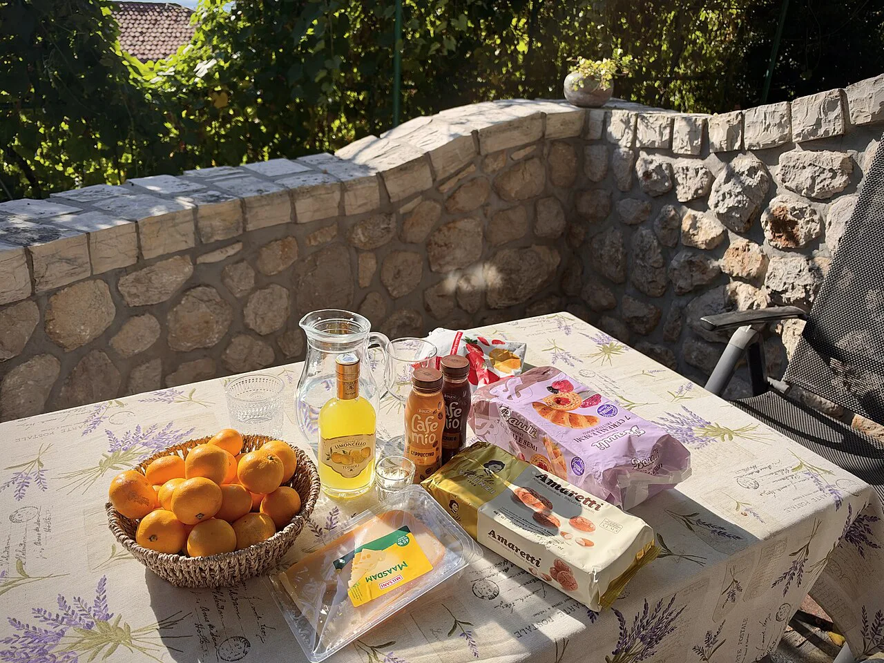 Sweet breakfast table in Trieste.
