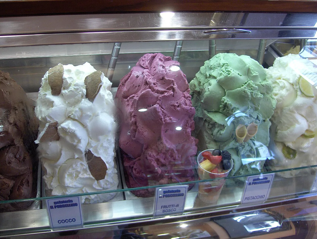 Gelato display in Florence.