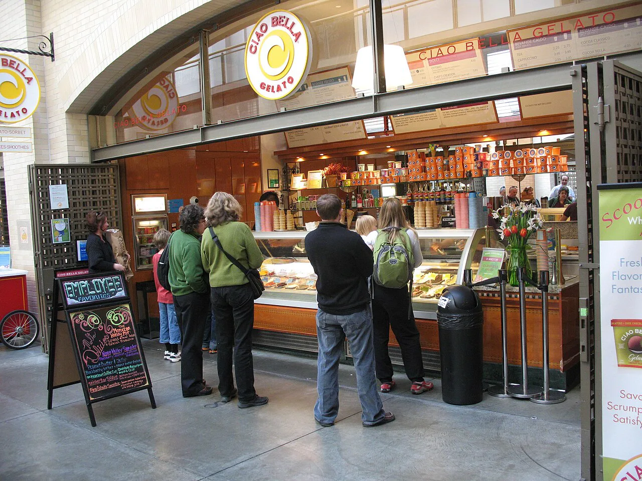 A gelato shop front.