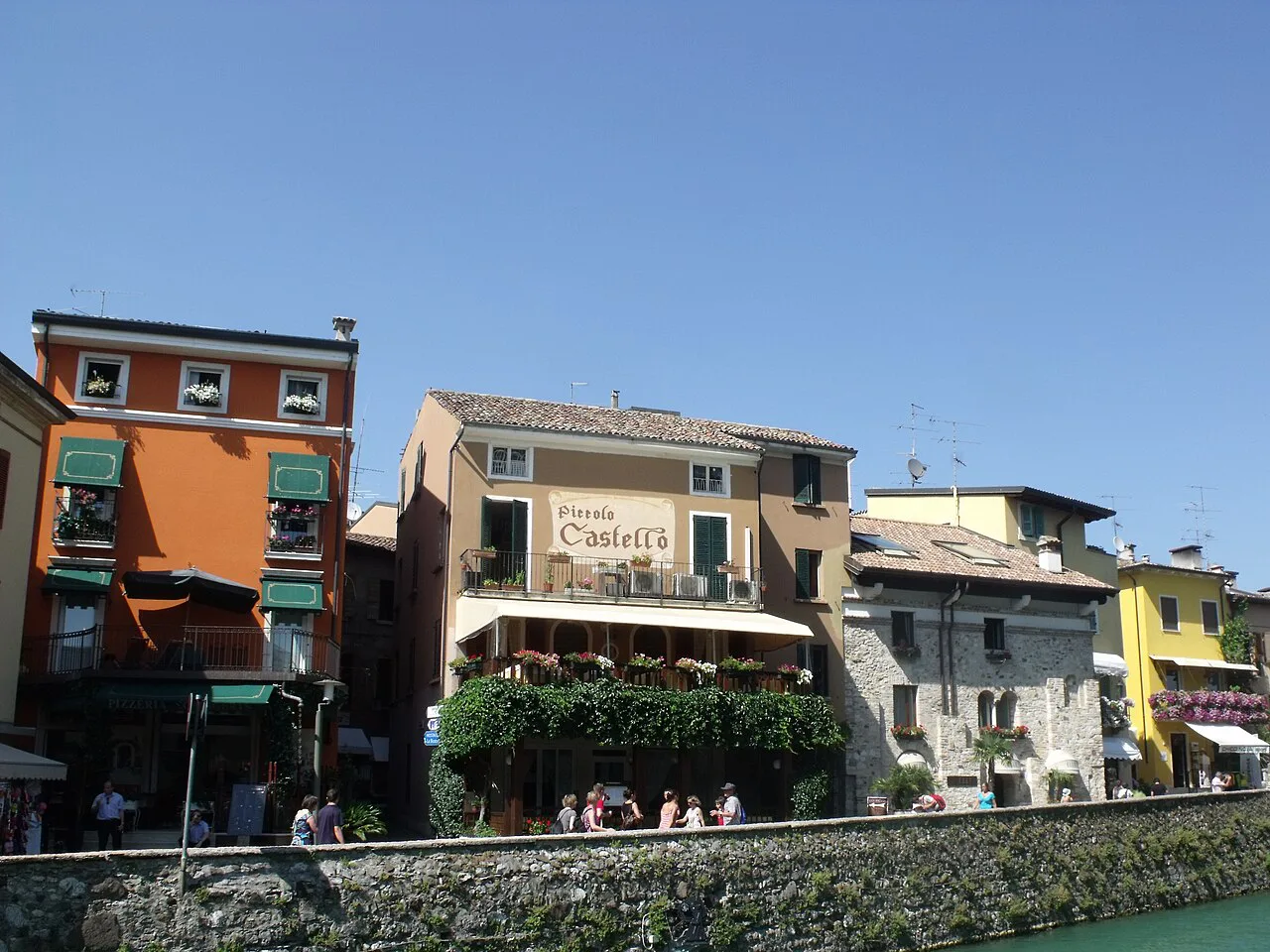 Waterfront restaurants in Sirmione.