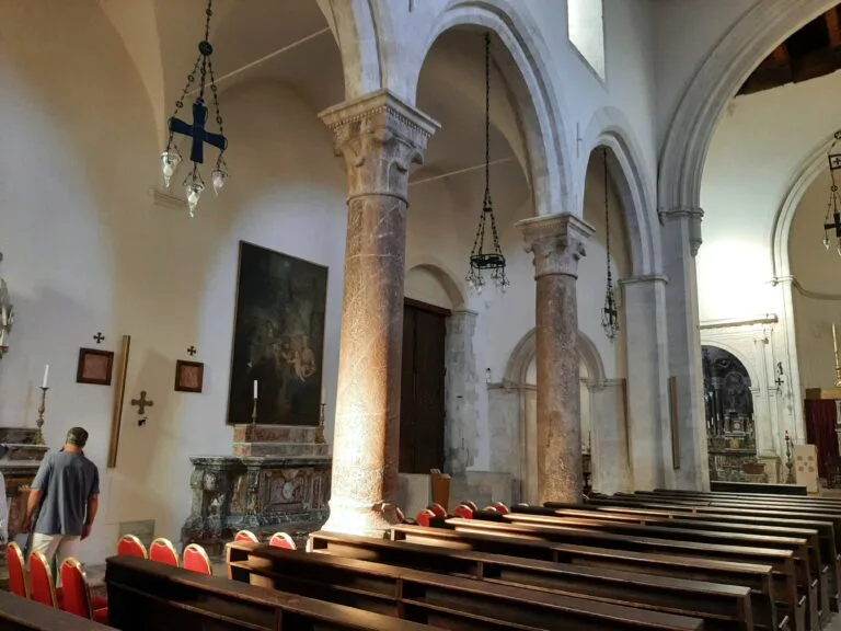 Interior of Taormina cathedral.
