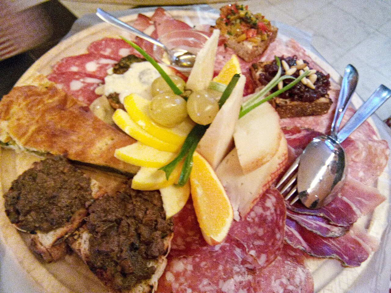 A Tuscan antipasto platter.