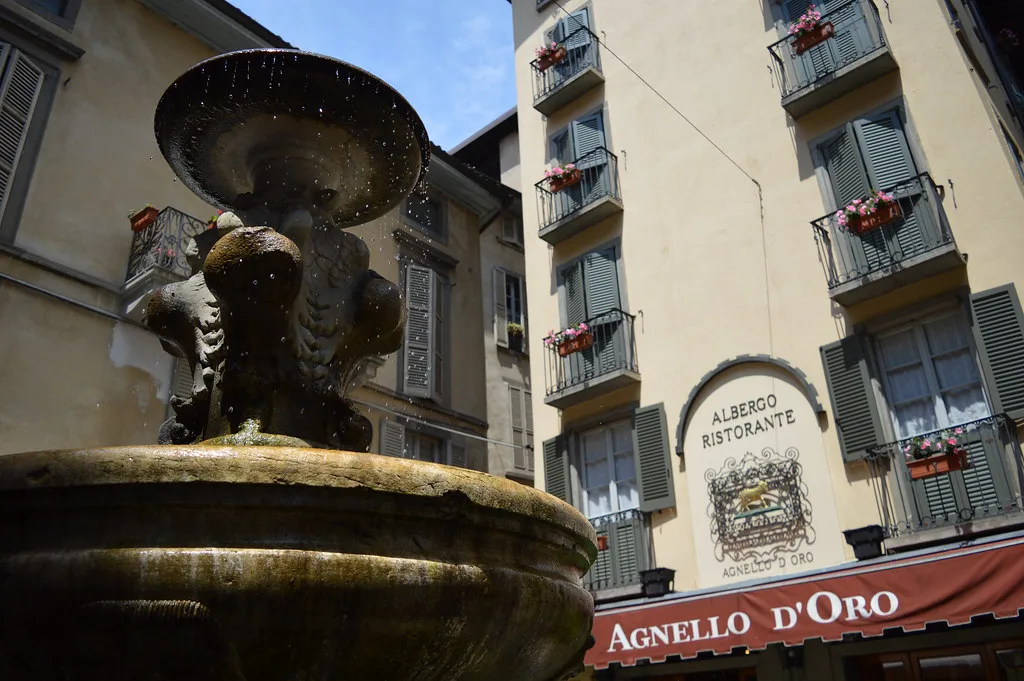 A fountain in Bergamo's Città Alta.