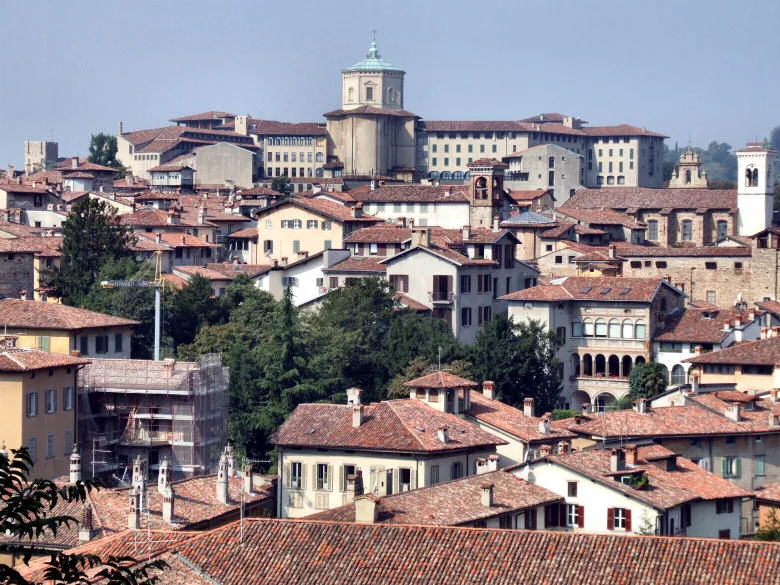 Rooftops of Bergamo's upper town.