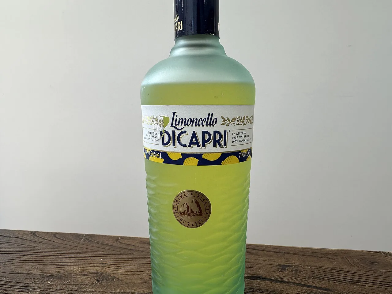 A bottle of limoncello from Capri.