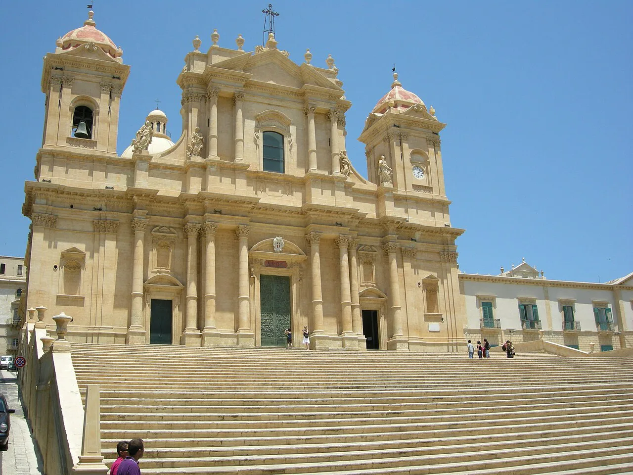 Cathedral steps in Noto.