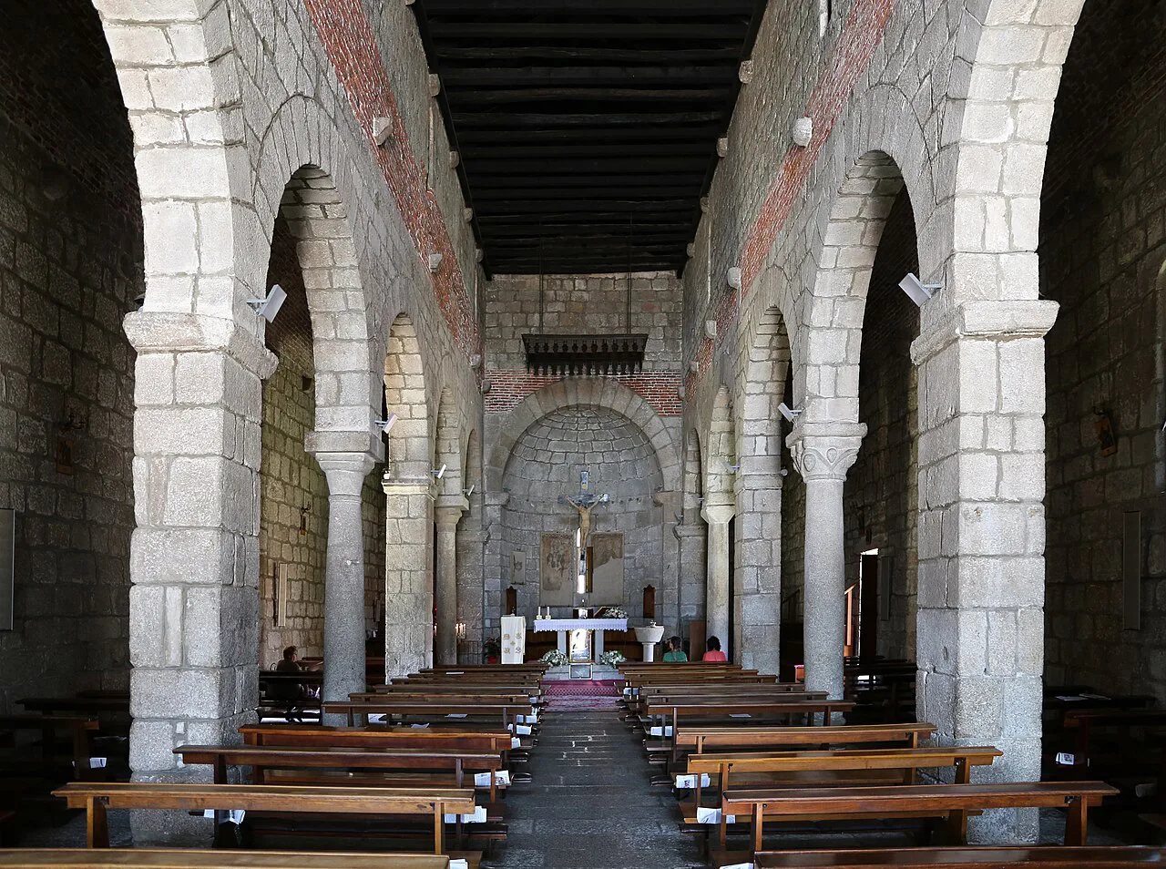 Interior of the Basilica of San Simplicio in Olbia.