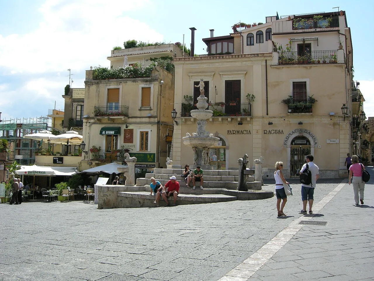 Piazza del Duomo in Taormina.