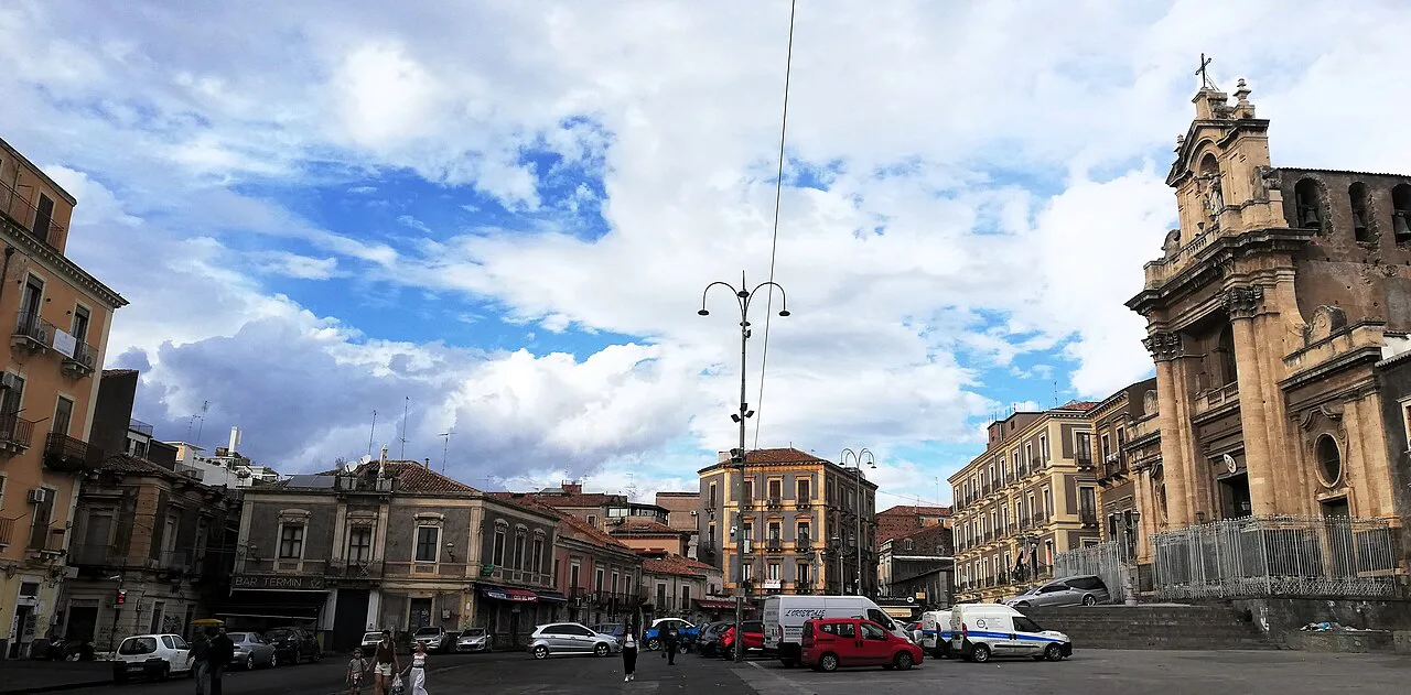 Street view in Catania.