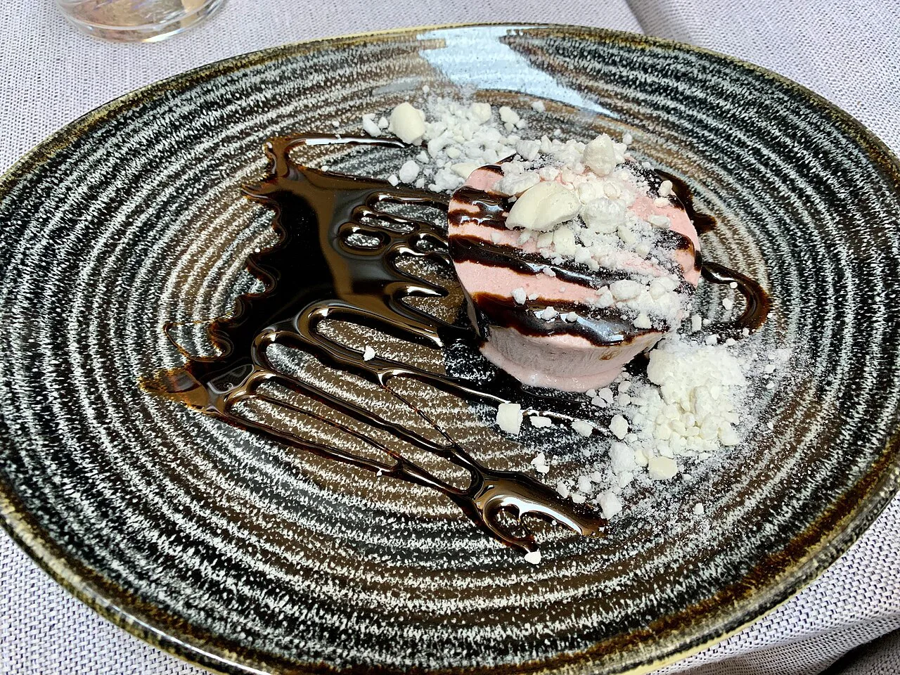 Dessert plate at a restaurant in Modena.