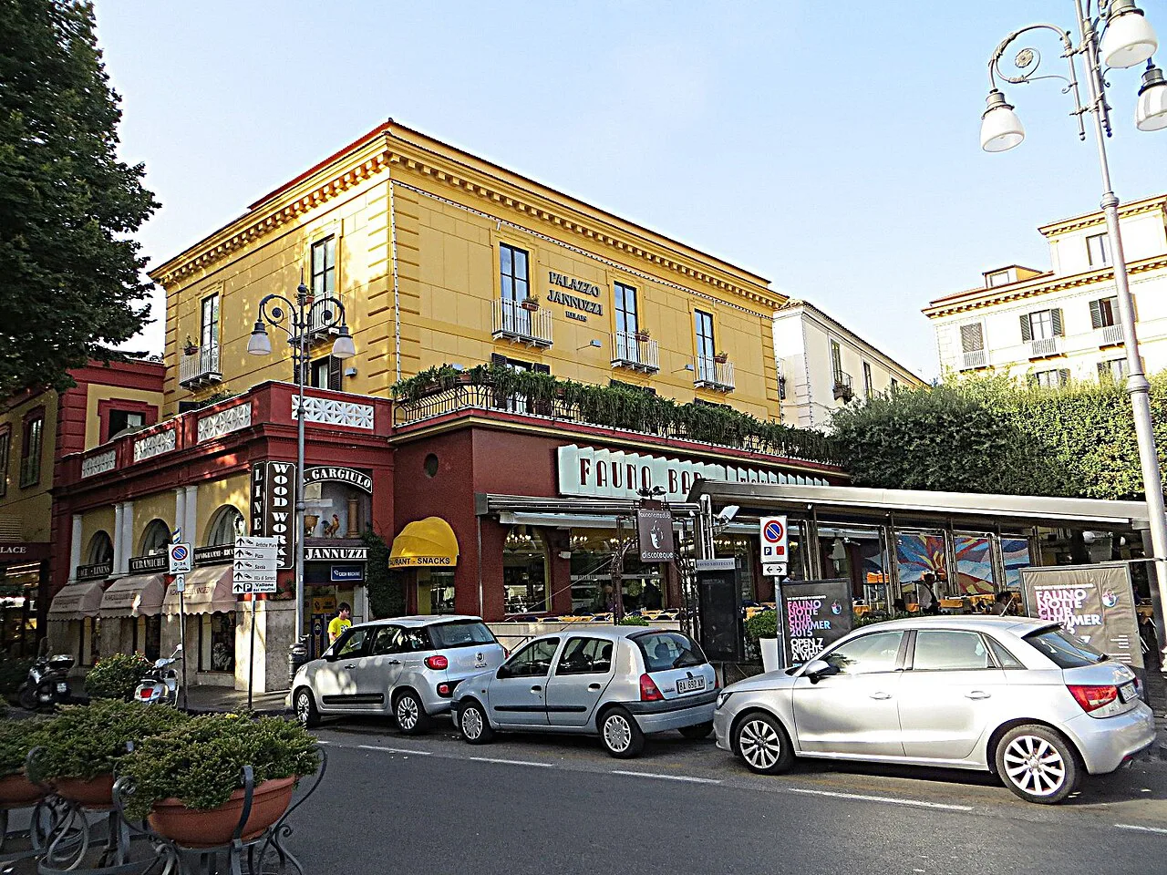 Shops on Piazza Tasso in Sorrento.