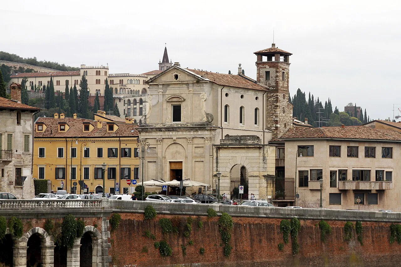 Riverside churches in Verona.