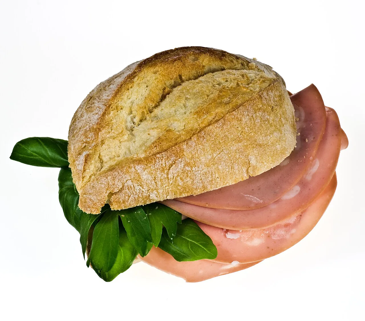 A mortadella sandwich.