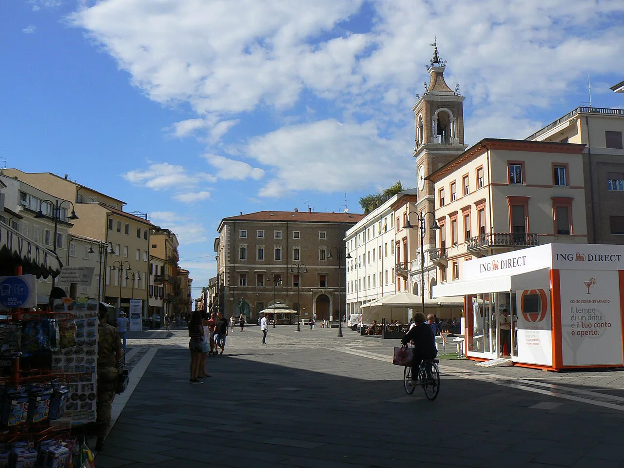Piazza Tre Martiri in Rimini.