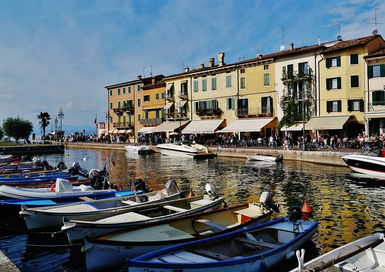 The harbour at Lazise on Lake Garda.