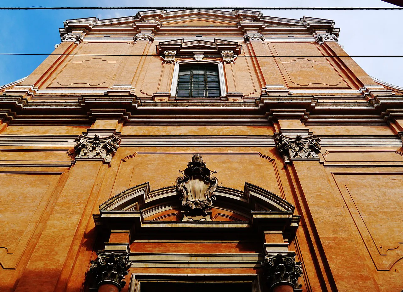 Facade detail of Bologna Cathedral.