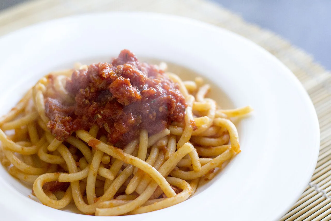 Pici with finocchiona.
