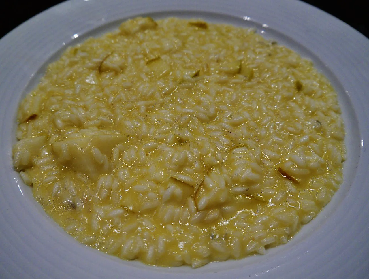 A plate of creamy risotto.