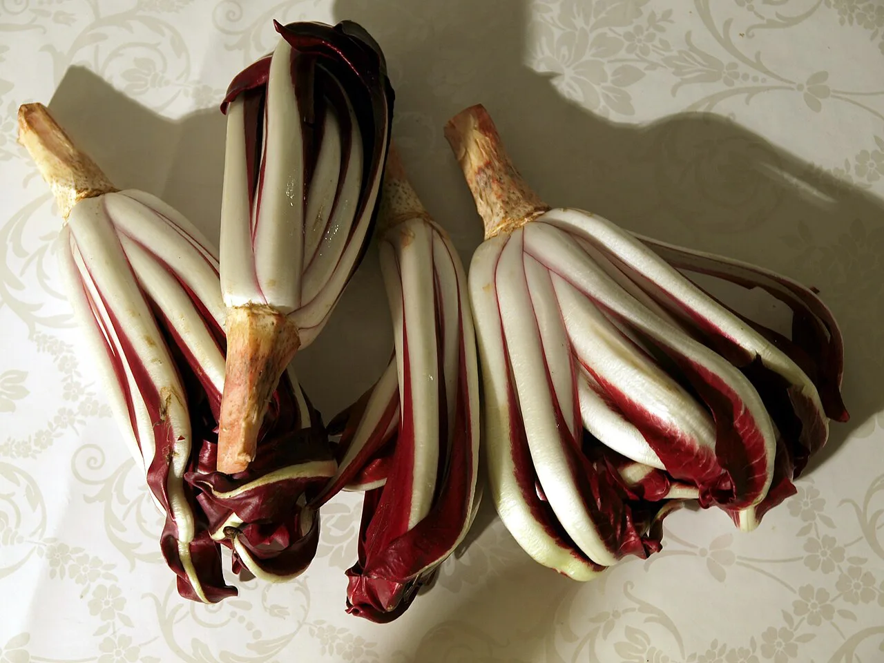 Bunches of radicchio.