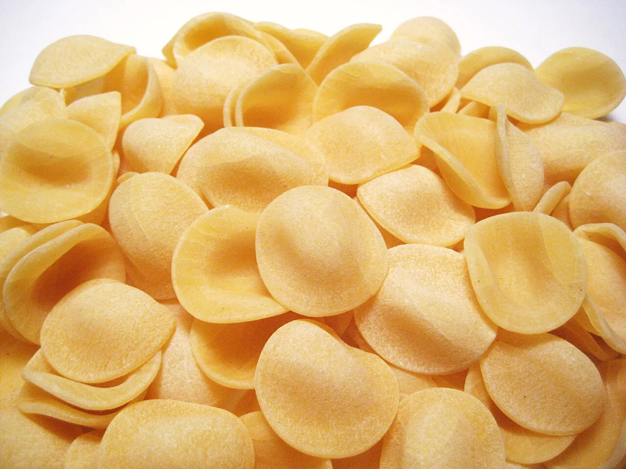 Fresh orecchiette pasta.
