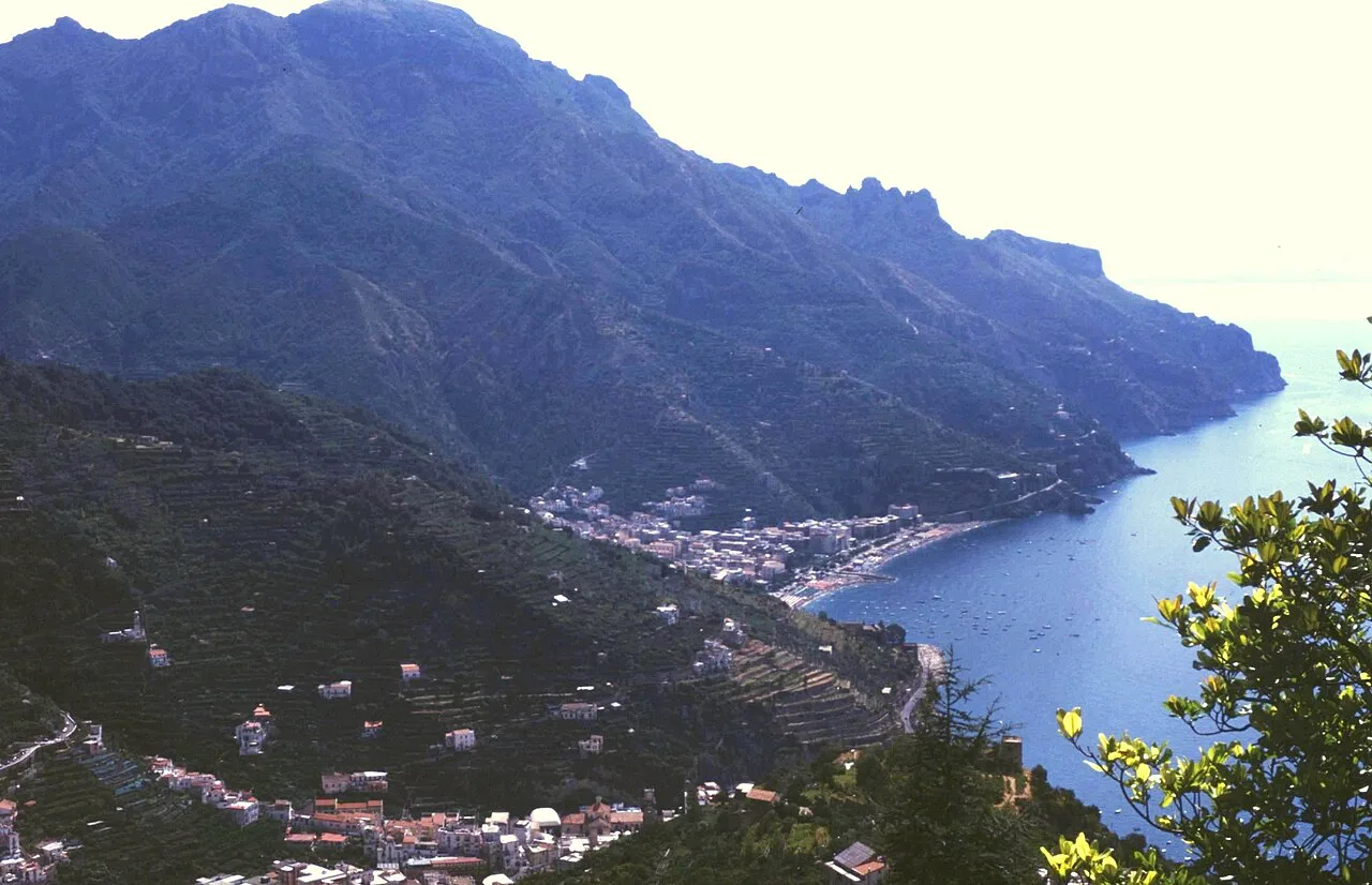 The Amalfi coastline seen from Ravello.