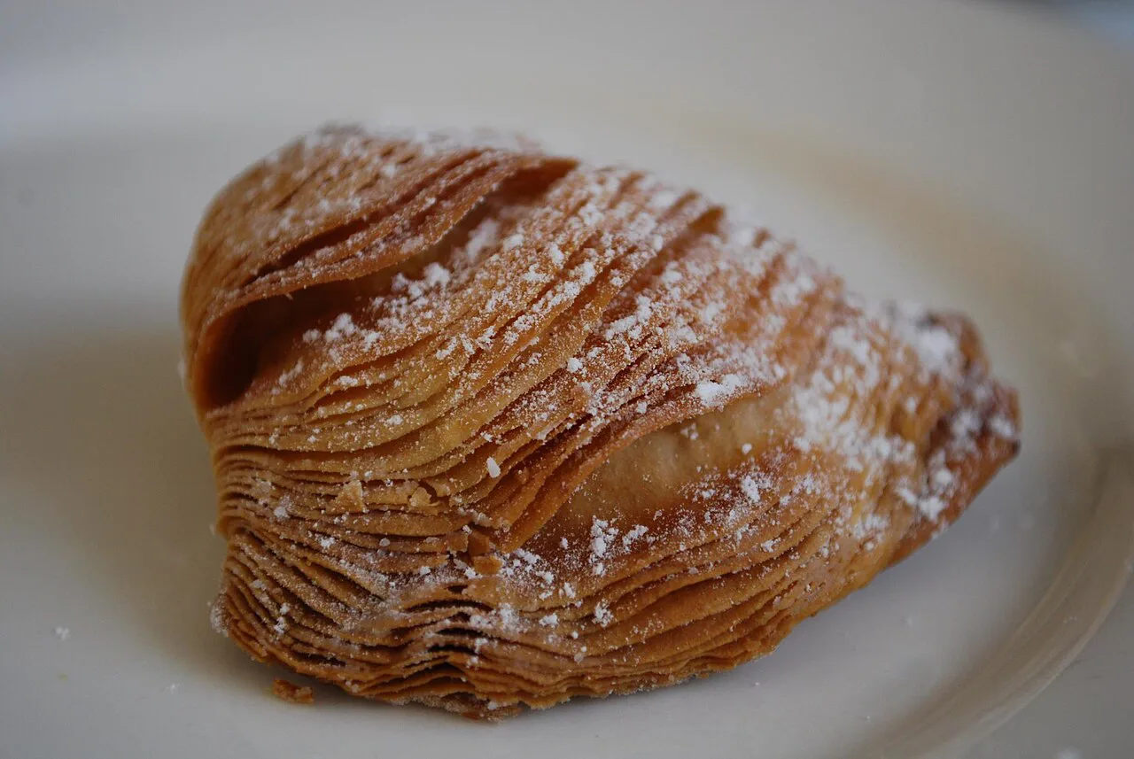 A sfogliatella pastry.