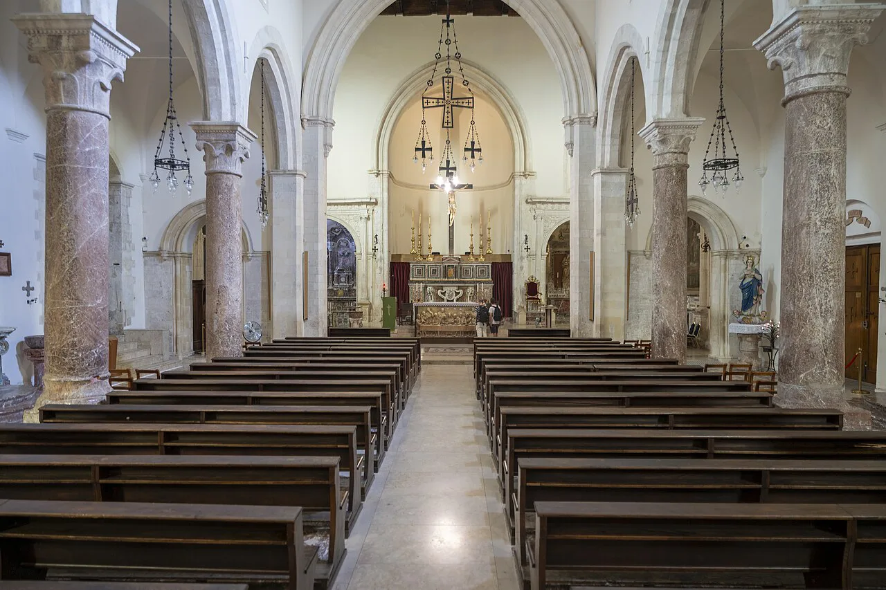 Cathedral interior in Taormina.