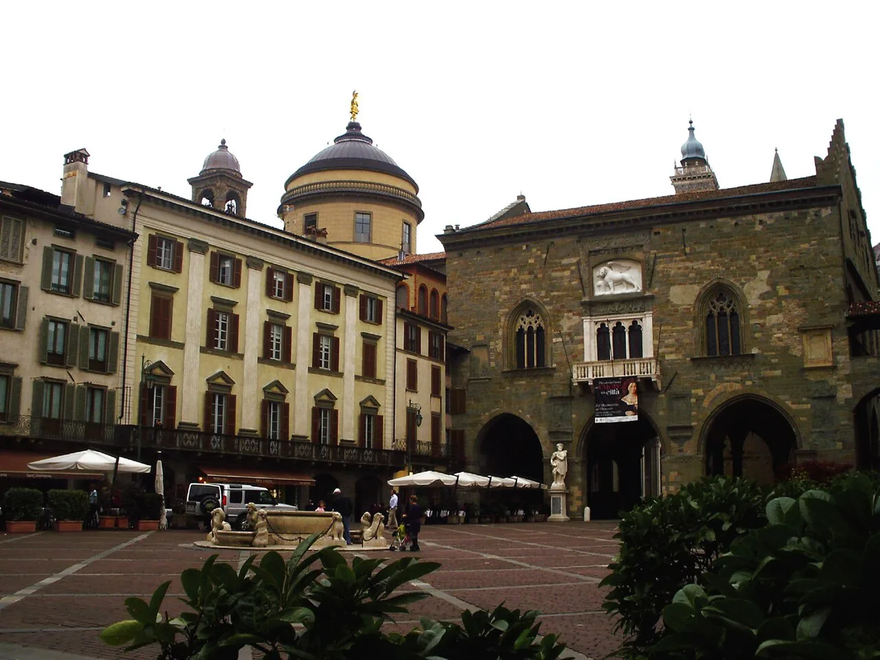 Piazza Vecchia in Bergamo.