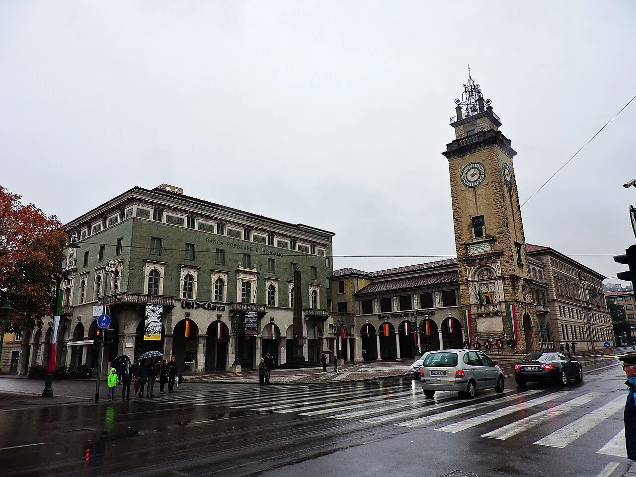 Piazza Vittorio Veneto in Bergamo.