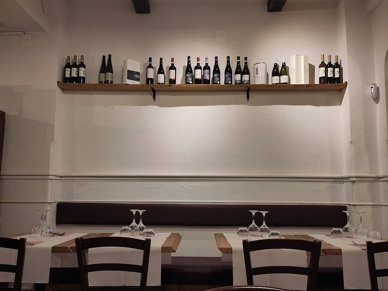 Trattoria dining room in Bologna.