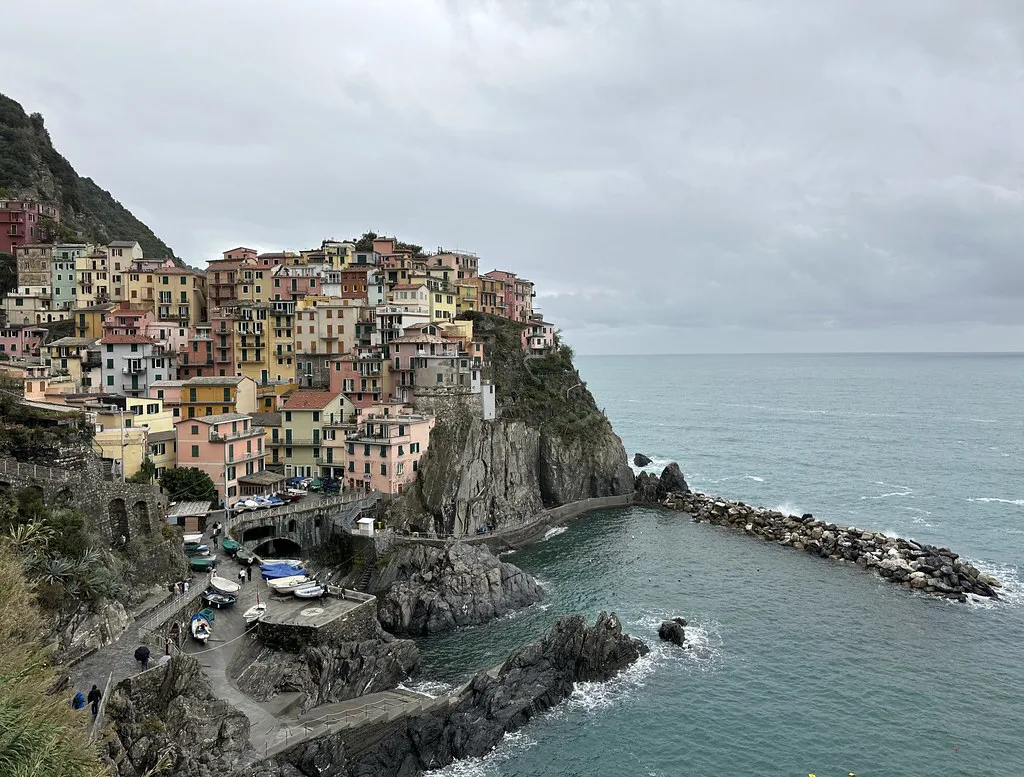 Manarola and its harbour.