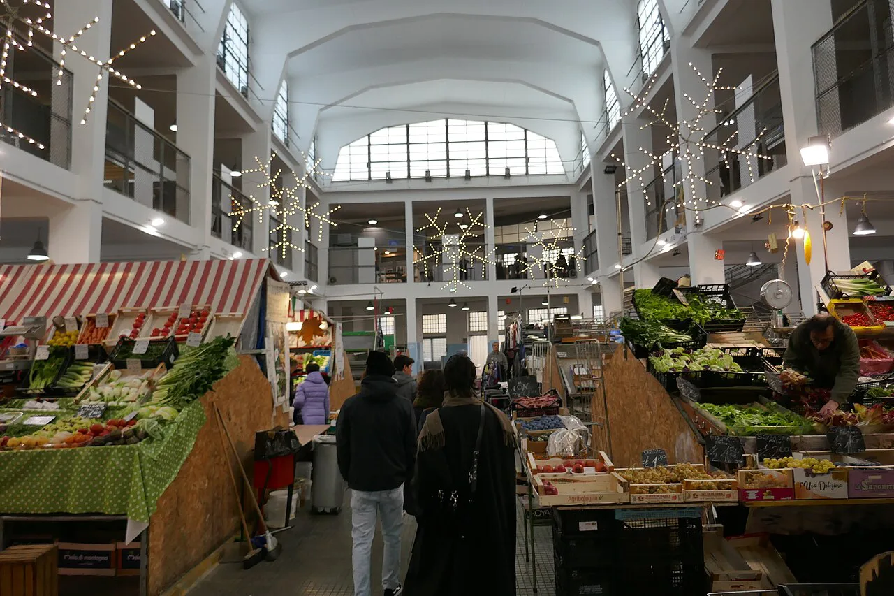 Covered market in Trieste.